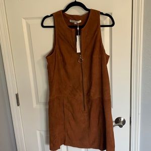 Trina Turk suede brown dress